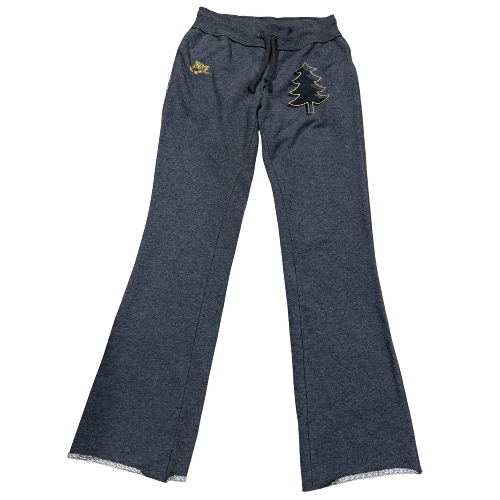 Nike Oregon Ducks Flare Sweatpants Womens XS Gray Logo‎ Embroidered Butt Yoga